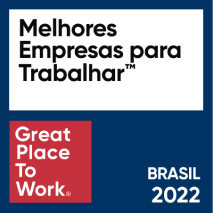 Imagem do logo do GPTW de Melhores Empresas em 2022.
